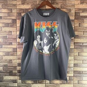 Kiss Band Rock and Roll All Nite Album Mens Gray T-Shirt Size XL EUC